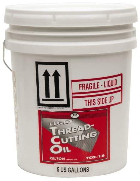 Relton - TCO-16, 5 Gal Pail Tapping Fluid - Straight Oil, For Thread Smoothing - Industrial Tool & Supply