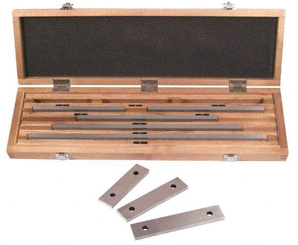 SPI - 8 Piece, 5 to 20", Grade 0, Steel Gage Block Set - Rectangular, 0.000007, 0.000008, 0.000009, 0.00001, 0.000012, 0.000014, 0.000016, 0.000018, 0.00002, 0.000024, 0.000028, 0.000036, 0.00004" Tolerance - Industrial Tool & Supply