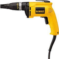 DeWALT - Pistol Grip Handle, 5,300 RPM, 60 In/Lb Torque, Electric Screwdriver - 1/4" Bit Holder, 120 Volts, 6 Amps - Industrial Tool & Supply