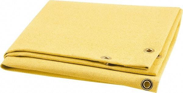 Steiner - 6' High x 6' Wide x 0.051" Thick Acrylic Coated Fiberglass Welding Blanket - Gold, Grommet - Industrial Tool & Supply