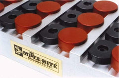 Mitee-Bite - 3/8" Mild Steel Hex, 5/8-11 Stud Thread, Symmetrical Hex Clamp - 35/64" Hex Height, 6,000 Lb Holding Force, Mild Steel Stud, 1-1/8" Long Thread, 100 Ft/Lb Torque, 4 Clamps - Industrial Tool & Supply