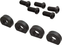 Mitee-Bite - 5/16" Mild Steel Hex, 1/2-13 Stud Thread, Symmetrical Hex Clamp - 29/64" Hex Height, 4,000 Lb Holding Force, Mild Steel Stud, 29/32" Long Thread, 65 Ft/Lb Torque, 4 Clamps - Industrial Tool & Supply