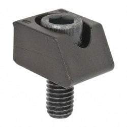 Mitee-Bite - 3/8-16 Screw Thread, 1" Wide x 1/4" High, Serrated Steel Standard Style Screw Mount Toe Clamp - 6,000 Lb Holding Force, 360" Lb Torque, 30 Lb Ft Torque, 23/32" Long Extension, 0.05" Throw, 4 Clamps in Package - Industrial Tool & Supply