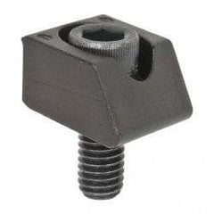 Mitee-Bite - 3/8-16 Screw Thread, 1" Wide x 1/4" High, Serrated Steel Standard Style Screw Mount Toe Clamp - 6,000 Lb Holding Force, 360" Lb Torque, 30 Lb Ft Torque, 23/32" Long Extension, 0.05" Throw, 4 Clamps in Package - Industrial Tool & Supply
