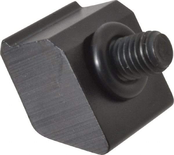 Mitee-Bite - 1/2-13 Screw Thread, 1-1/2" Wide x 3/8" High, Serrated Steel Standard Style Screw Mount Toe Clamp - 12,000 Lb Holding Force, 1,300" Lb Torque, 108.33 Lb Ft Torque, 0.77" Long Extension, 0.075" Throw, 2 Clamps in Package - Industrial Tool & Supply