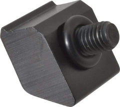 Mitee-Bite - 1/2-13 Screw Thread, 1-1/2" Wide x 3/8" High, Serrated Steel Standard Style Screw Mount Toe Clamp - 12,000 Lb Holding Force, 1,300" Lb Torque, 108.33 Lb Ft Torque, 0.77" Long Extension, 0.075" Throw, 2 Clamps in Package - Industrial Tool & Supply