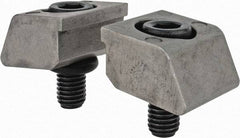 Mitee-Bite - 1/2-13 Screw Thread, 1-1/2" Wide x 3/8" High, Smooth Steel Standard Style Screw Mount Toe Clamp - 12,000 Lb Holding Force, 1,300" Lb Torque, 108.33 Lb Ft Torque, 0.77" Long Extension, 0.075" Throw, 2 Clamps in Package - Industrial Tool & Supply