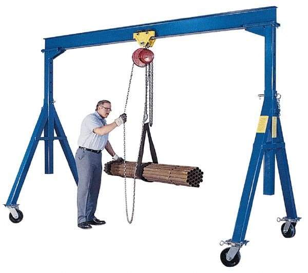 Vestil - 4,000 Lb Load Capacity, Steel Gantry Crane - 20' Span - Industrial Tool & Supply