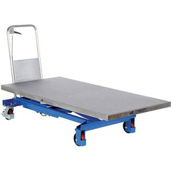 Vestil - 1,000 Lb Capacity Hydraulic Scissor Elevating Cart - 15" Lift Height, 63" Platform Length x 31-1/2" Platform Width - Industrial Tool & Supply