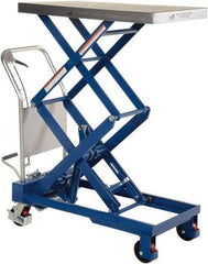 Vestil - 2,000 Lb Capacity Hydraulic Scissor Elevating Cart - 15" Lift Height, 40" Platform Length x 20" Platform Width - Industrial Tool & Supply