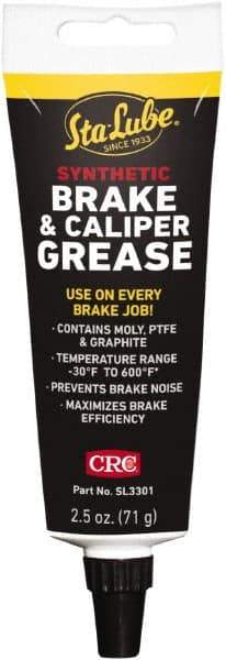 CRC - 2.5 oz Tube Synthetic High Temperature Grease - Black, High Temperature, 450°F Max Temp, NLGIG 2, - Industrial Tool & Supply