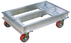 Vestil - 2,000 Lb Capacity Aluminum Flush Open Frame Dolly - 36" Long x 21" Wide x 10" High, 5" Wheels - Industrial Tool & Supply