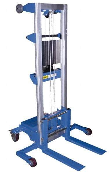 Vestil - 500 Lb Capacity, 47" Lift Height, Counter Weight Base Manually Operated Lift - Industrial Tool & Supply