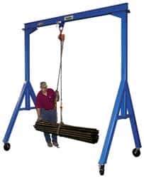 Vestil - 6,000 Lb Load Capacity, Steel Gantry Crane - 15' Span - Industrial Tool & Supply