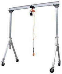 Vestil - 2,000 Lb Load Capacity, Aluminum Gantry Crane - 12' Span - Industrial Tool & Supply