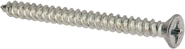 Value Collection - #12 Flat Head Phillips Sheet Metal Screw - Steel, 2-1/2" OAL, Grade 2 - Industrial Tool & Supply