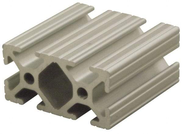80/20 Inc. - 97 Inches Long x 1 Inch Wide x 2 Inches High, T Slotted Aluminum Extrusion - 0.7914 Square Inches, Clear Anodized Finish - Industrial Tool & Supply