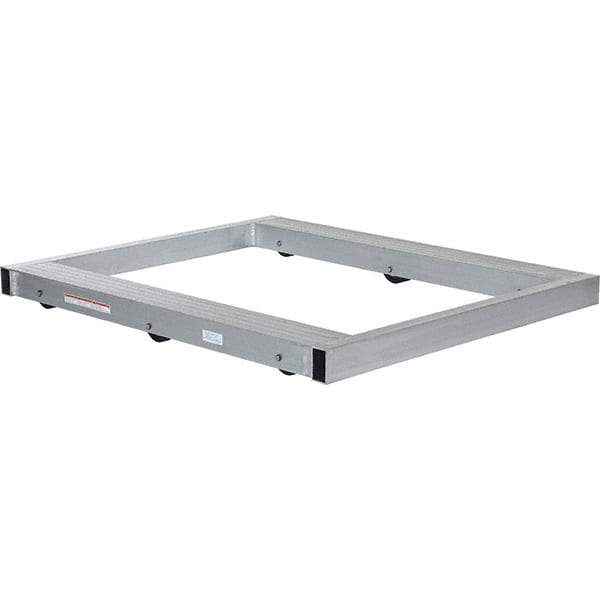 Vestil - 4,000 Lb Capacity Aluminum Pallet Dolly - 48" Long x 40" Wide x 4-1/4" High, 3" Wheels - Industrial Tool & Supply