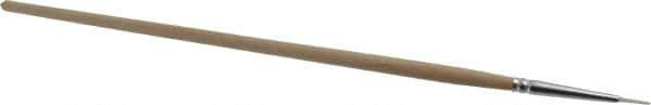 PRO-SOURCE - #0 Taklon Artist's Paint Brush - 5/64" Wide, 5/16" Bristle Length, 5-1/2" Wood Handle - Industrial Tool & Supply