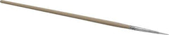 PRO-SOURCE - #1 Taklon Artist's Paint Brush - 3/32" Wide, 3/8" Bristle Length, 5-1/2" Wood Handle - Industrial Tool & Supply