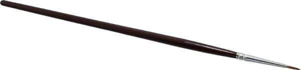 PRO-SOURCE - #0 Sable Artist's Paint Brush - 5/64" Wide, 9/32" Bristle Length, 5-1/2" Wood Handle - Industrial Tool & Supply