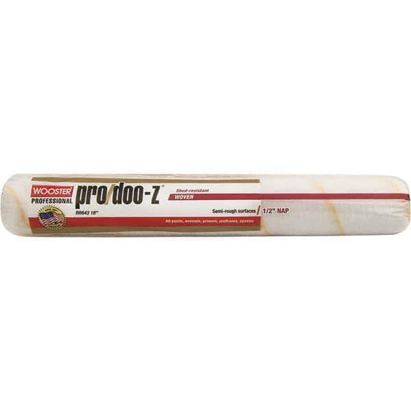 Wooster Brush - 1/2" Nap, 18" Wide Paint Roller - Semi-Rough Texture, Woven - Industrial Tool & Supply