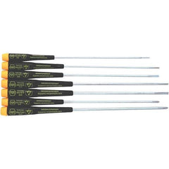 Wiha - 7 Piece Slotted & Phillips Screwdriver Set - Comes in Vinyl Pouch - Industrial Tool & Supply