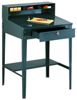 53 x 30 x 34 - Steel Top Shop Desk (1 Drawer) Gray - Industrial Tool & Supply