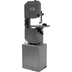 Jet - 13-1/2 Inch Throat Capacity, Variable Speed Pulley Vertical Bandsaw - 2600 (Wood), 90 to 340 (Metal) SFPM, 1 HP, Single Phase - Industrial Tool & Supply