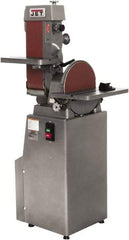 Jet - 48 Inch Long x 6 Inch Wide Belt, 12 Inch Diameter, Vertical Combination Sanding Machine - 2,850 Ft./min Belt Speed, 1-1/2 HP, Single Phase - Industrial Tool & Supply