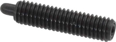 Vlier - 10-32, 3/4" Thread Length, 1/8" Plunger Projection, Steel Threaded Spring Plunger - 0.091 - 0.092" Max Plunger Diam, 3/4" Plunger Length, 2.9 Lb Init End Force, 11.1 Lb Final End Force - Industrial Tool & Supply