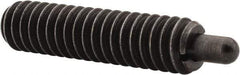 Vlier - 1/4-20, 1" Thread Length, 3/16" Plunger Projection, Steel Threaded Spring Plunger - 0.117 - 0.118" Max Plunger Diam, 1" Plunger Length, 3 Lb Init End Force, 13 Lb Final End Force - Industrial Tool & Supply
