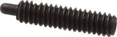 Vlier - 1/4-20, 1" Thread Length, 3/16" Plunger Projection, Steel Threaded Spring Plunger - 0.117 - 0.118" Max Plunger Diam, 1" Plunger Length, 3 Lb Init End Force, 13 Lb Final End Force - Industrial Tool & Supply