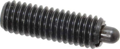Vlier - 3/8-16, 1-1/8" Thread Length, 3/16" Plunger Projection, Steel Threaded Spring Plunger - 0.186 - 3/16" Max Plunger Diam, 1-1/8" Plunger Length, 5.5 Lb Init End Force, 14.5 Lb Final End Force - Industrial Tool & Supply