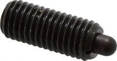 Vlier - 5/8-11, 1-1/2" Thread Length, 5/16" Plunger Projection, Steel Threaded Spring Plunger - 0.308 - 0.31" Max Plunger Diam, 1-1/2" Plunger Length, 10.5 Lb Init End Force, 25.5 Lb Final End Force - Industrial Tool & Supply