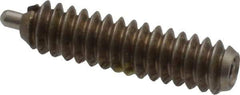 Vlier - 6-32, 17/32" Thread Length, 1/16" Plunger Projection, Stainless Steel Threaded Spring Plunger - 0.044 - 0.045" Max Plunger Diam, 17/32" Plunger Length, 1.5 Lb Init End Force, 4.5 Lb Final End Force - Industrial Tool & Supply
