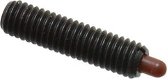 Vlier - 10-32, 3/4" Thread Length, 1/8" Plunger Projection, Steel Threaded Spring Plunger - 0.09 - 0.092" Max Plunger Diam, 3/4" Plunger Length, 1.3 Lb Init End Force, 2.7 Lb Final End Force - Industrial Tool & Supply