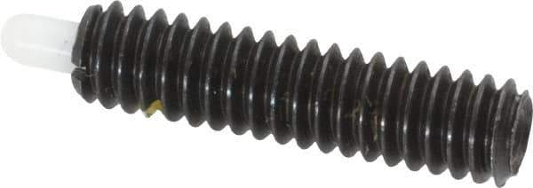 Vlier - 1/4-20, 1" Thread Length, 3/16" Plunger Projection, Steel Threaded Spring Plunger - 0.116 - 0.118" Max Plunger Diam, 1" Plunger Length, 1 Lb Init End Force, 4 Lb Final End Force - Industrial Tool & Supply