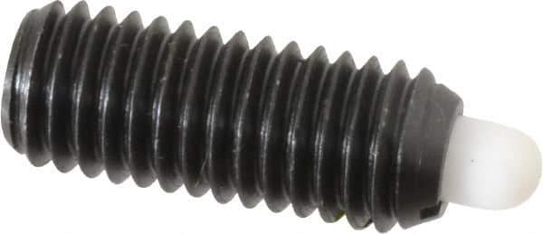 Vlier - 1/2-13, 1-1/4" Thread Length, 1/4" Plunger Projection, Steel Threaded Spring Plunger - 0.246 - 1/4" Max Plunger Diam, 1-1/4" Plunger Length, 2.7 Lb Init End Force, 9.3 Lb Final End Force - Industrial Tool & Supply