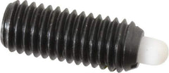 Vlier - 1/2-13, 1-1/4" Thread Length, 1/4" Plunger Projection, Steel Threaded Spring Plunger - 0.246 - 1/4" Max Plunger Diam, 1-1/4" Plunger Length, 2.7 Lb Init End Force, 9.3 Lb Final End Force - Industrial Tool & Supply
