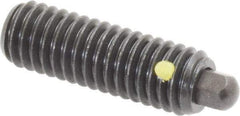 Vlier - 3/8-16, 1-1/8" Thread Length, 3/16" Plunger Projection, Steel Threaded Spring Plunger - 3/16 (Hex)" Max Plunger Diam, 1-1/8" Plunger Length, 5.5 Lb Init End Force, 14.5 Lb Final End Force, 3/16" Hex - Industrial Tool & Supply