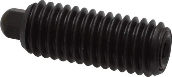 Vlier - 1/2-13, 1-1/4" Thread Length, 1/4" Plunger Projection, Steel Threaded Spring Plunger - 1/4 (Hex)" Max Plunger Diam, 1-1/4" Plunger Length, 6.6 Lb Init End Force, 17.4 Lb Final End Force, 1/4" Hex - Industrial Tool & Supply