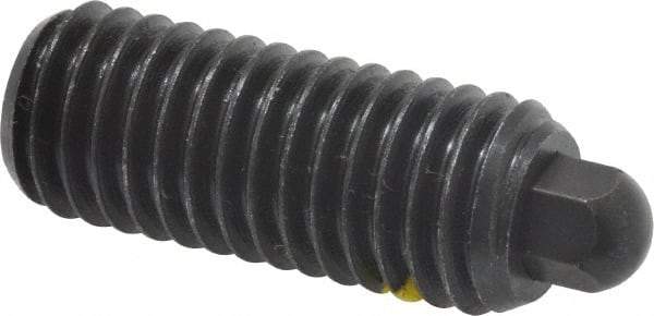 Vlier - 1/2-13, 1-1/4" Thread Length, 1/4" Plunger Projection, Steel Threaded Spring Plunger - 1/4 (Hex)" Max Plunger Diam, 1-1/4" Plunger Length, 6.6 Lb Init End Force, 17.4 Lb Final End Force, 1/4" Hex - Industrial Tool & Supply