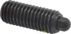 Vlier - 1/2-13, 1-1/4" Thread Length, 1/4" Plunger Projection, Steel Threaded Spring Plunger - 1/4 (Hex)" Max Plunger Diam, 1-1/4" Plunger Length, 6.6 Lb Init End Force, 17.4 Lb Final End Force, 1/4" Hex - Industrial Tool & Supply
