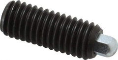 Vlier - 1/2-13, 1-1/4" Thread Length, 1/4" Plunger Projection, Steel Threaded Spring Plunger - 1/4 (Hex)" Max Plunger Diam, 1-1/4" Plunger Length, 2.7 Lb Init End Force, 9.3 Lb Final End Force, 1/4" Hex - Industrial Tool & Supply