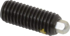 Vlier - 1/2-13, 1-1/4" Thread Length, 1/4" Plunger Projection, Steel Threaded Spring Plunger - 1/4 (Hex)" Max Plunger Diam, 1-1/4" Plunger Length, 2.7 Lb Init End Force, 9.3 Lb Final End Force, 1/4" Hex - Industrial Tool & Supply
