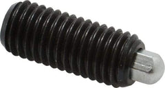 Vlier - 5/8-11, 1-1/2" Thread Length, 5/16" Plunger Projection, Steel Threaded Spring Plunger - 5/16 (Hex)" Max Plunger Diam, 1-1/2" Plunger Length, 3.5 Lb Init End Force, 10.5 Lb Final End Force, 5/16" Hex - Industrial Tool & Supply