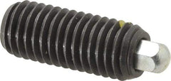 Vlier - 5/8-11, 1-1/2" Thread Length, 5/16" Plunger Projection, Steel Threaded Spring Plunger - 5/16 (Hex)" Max Plunger Diam, 1-1/2" Plunger Length, 3.5 Lb Init End Force, 10.5 Lb Final End Force, 5/16" Hex - Industrial Tool & Supply