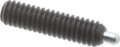 Vlier - 8-32, 5/8" Thread Length, 3/32" Plunger Projection, Steel Threaded Spring Plunger - 0.069 - 0.07" Max Plunger Diam, 5/8" Plunger Length, 0.7 Lb Init End Force, 2.3 Lb Final End Force, 0.063" Hex - Industrial Tool & Supply