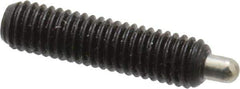 Vlier - 10-32, 3/4" Thread Length, 1/8" Plunger Projection, Steel Threaded Spring Plunger - 0.091 - 0.092" Max Plunger Diam, 3/4" Plunger Length, 1.3 Lb Init End Force, 2.7 Lb Final End Force, 0.063" Hex - Industrial Tool & Supply